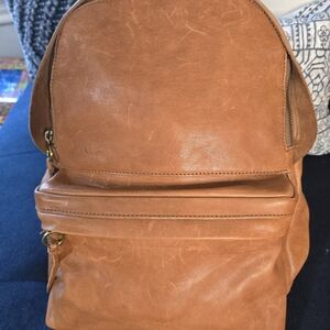 Madewell Tan Leather Backpack